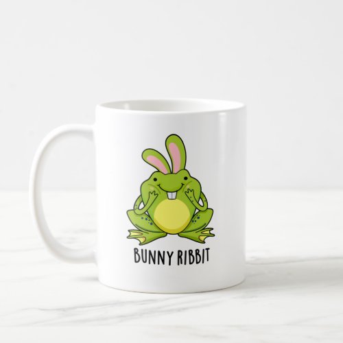 Bunny Ribbit Funny Rabbit Frog Pun  Coffee Mug