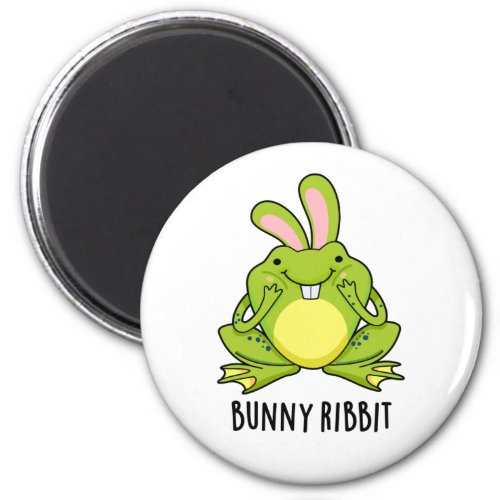 Bunny Ribbit Funny Rabbit Frog Pun  Magnet