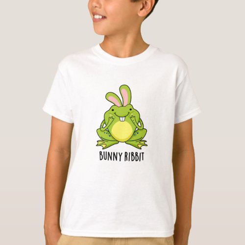 Bunny Ribbit Funny Rabbit Frog Pun  T_Shirt