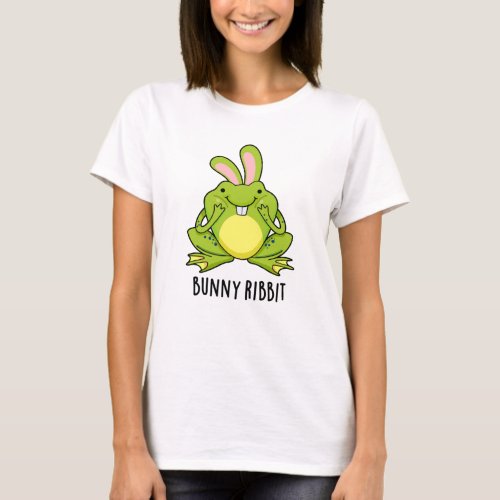 Bunny Ribbit Funny Rabbit Frog Pun  T_Shirt