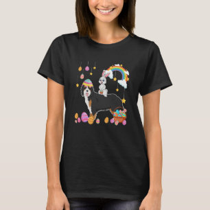 Bunny Riding Bernedoodle Easter Costume Owner Hunt T-Shirt