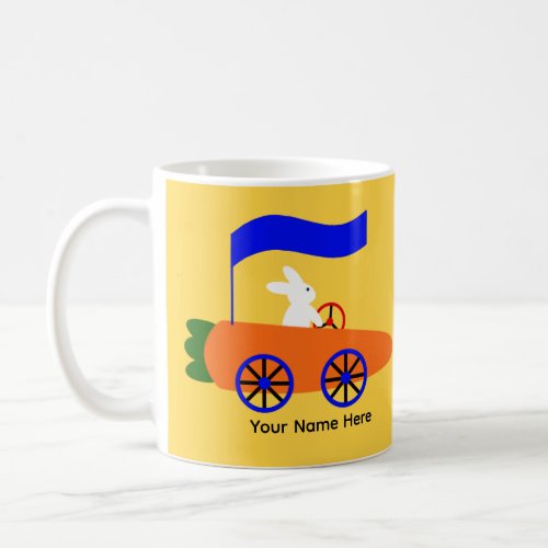 Bunny Riding Carrot Car 1 Mug