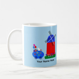 Bunny Riding Egg Car #4 Mug