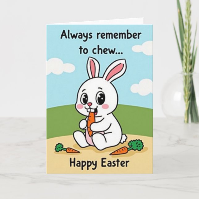 Bunny Root Vegetable Season Card (Front)