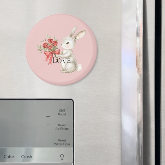 Bunny Roses Love Magnet (In Situ (Fridge))