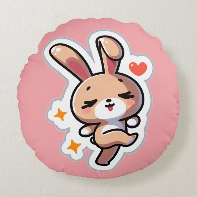 Bunny Round Pillow (Front)