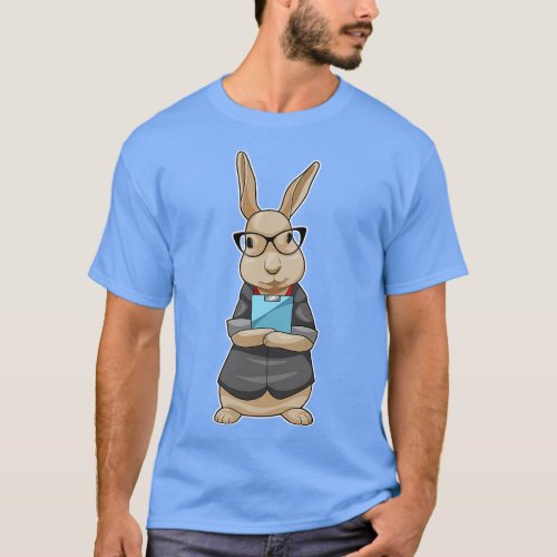 Bunny Secretary Glasses  T_Shirt