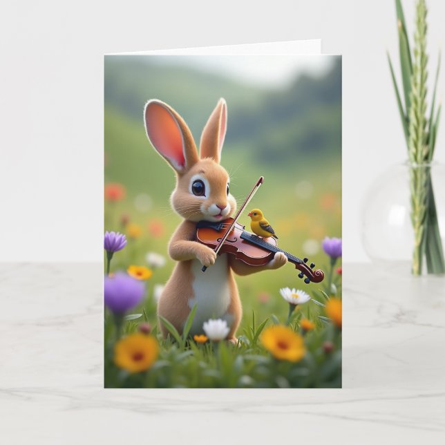 Bunny Serenade Friend Card (Front)