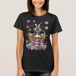 Bunny Shih Tzu Dog Happy Easter Day Lover Egg Hunt T-Shirt