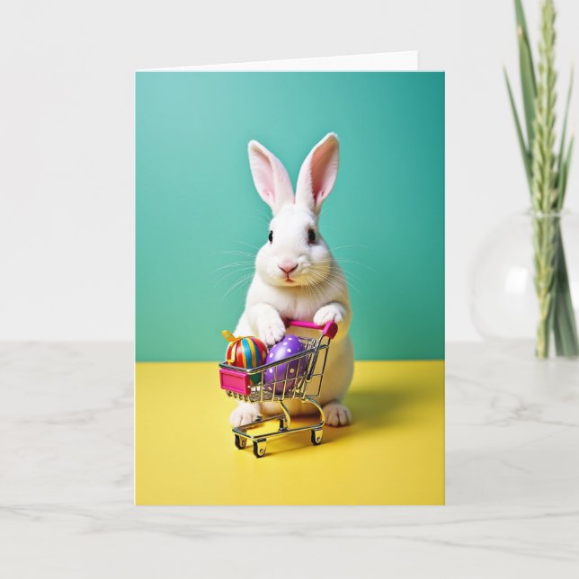 Bunny Shopping Spree Occasion Card (Front)