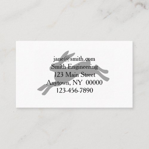 Bunny silhouette _ Choose background color Business Card