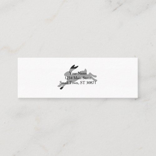 Bunny silhouette _ Choose background color Mini Business Card