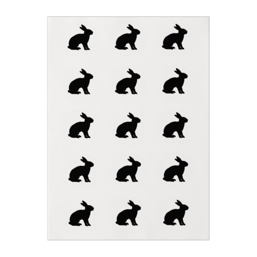 Bunny Silhouette Edible Frosting Rounds (Sheet)