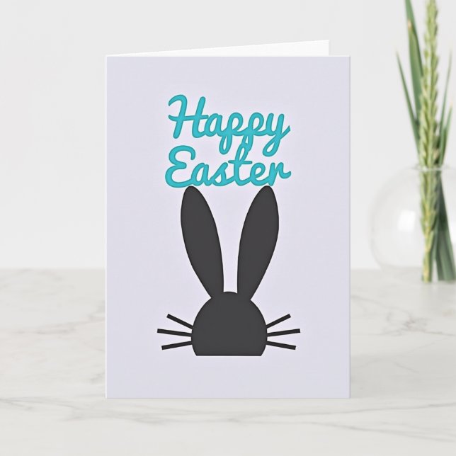 Bunny Silhouette Happy Day Card (Front)