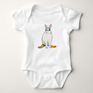 Bunny Skier Ski Baby Bodysuit