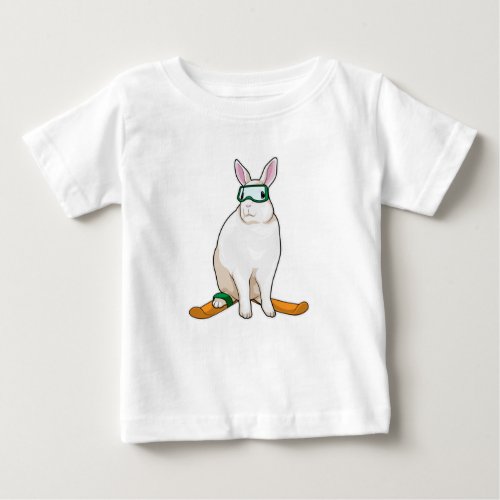 Bunny Skier Ski Baby T_Shirt