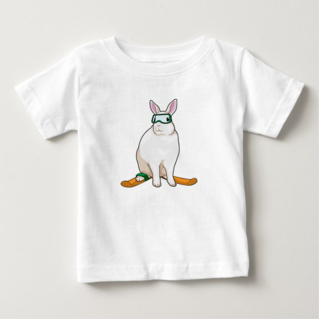 Bunny Skier Ski Baby T-Shirt (Front)