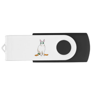 Bunny Skier Ski Flash Drive