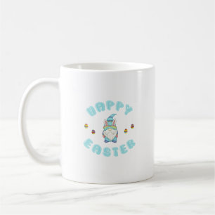 Bunny Spring Gnome Eggs Hunting Happy Easter Day Coffee Mug
