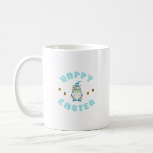 Bunny Spring Gnome Eggs Hunting Happy Easter Day Coffee Mug