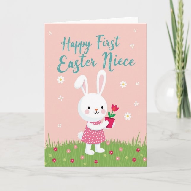 Bunny Spring Holiday Card (Front)