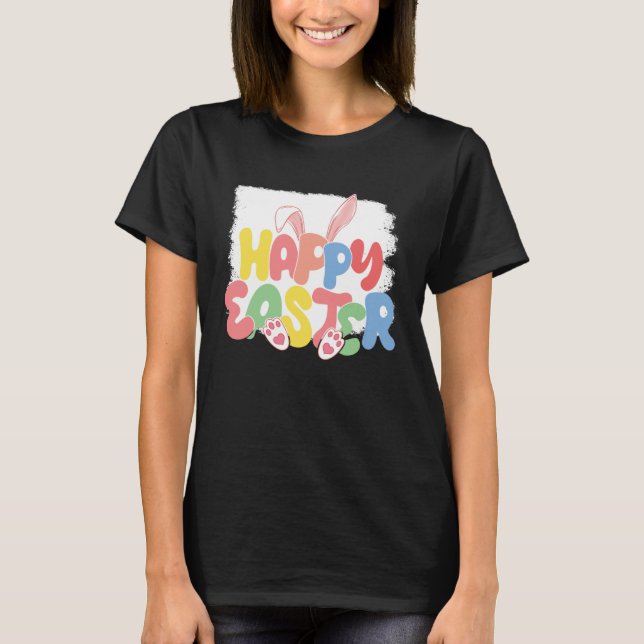 Bunny Spring Hunt Eggs Rabbit Happy Easter Day  2 T-Shirt (Front)