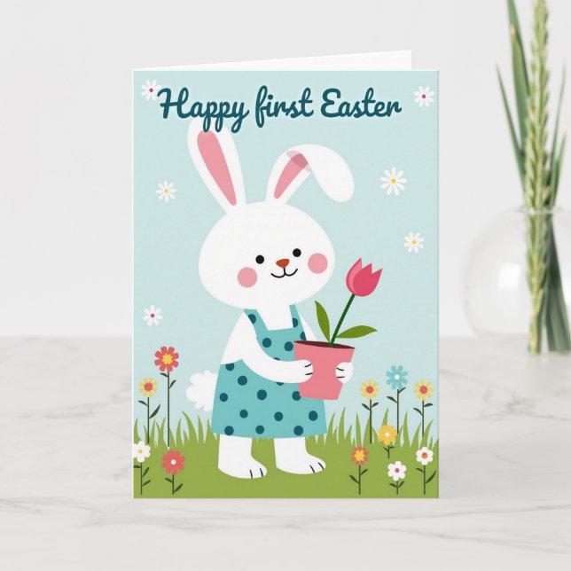 Bunny Springtime Bloom Art Card (Front)