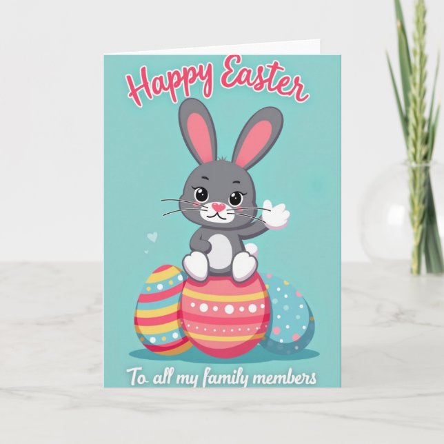 Bunny Springtime Festivity Card (Front)