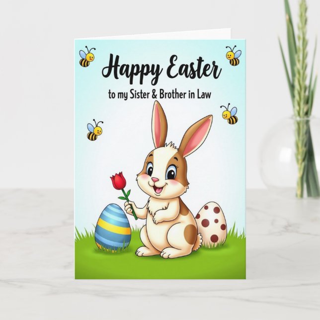 Bunny Springtime Greeting Card (Front)