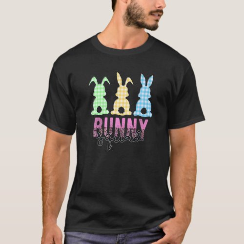 Bunny Squad Cute Bunny Rabbit Eggs Easter Day Leop T_Shirt
