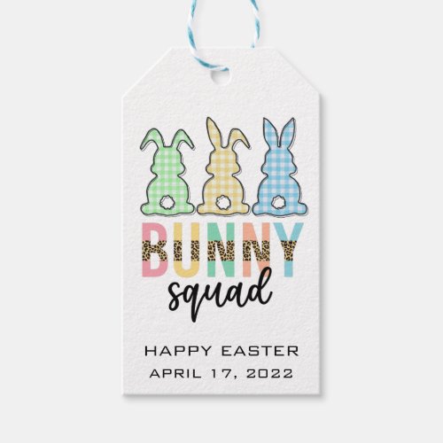 Bunny Squad  Easter Egg Hunt Cute Bunny Gift Tags