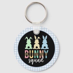 Bunny Squad Easter Egg Hunt Cute Bunny Keychain