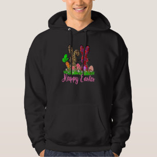 Bunny Squad Leopard Plaid Happy Easter Day 2022 Wo Hoodie