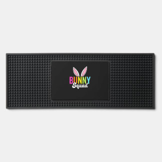 Bunny squad, matching easter rabbit ears, Easter p Bar Mat