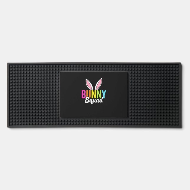 Bunny squad, matching easter rabbit ears, Easter p Bar Mat (Front)
