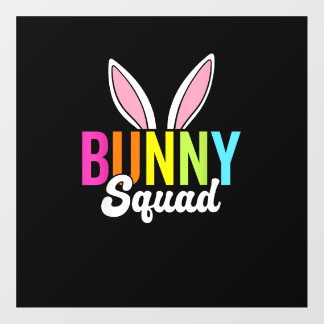Bunny squad, matching easter rabbit ears, Easter p Floor Decals