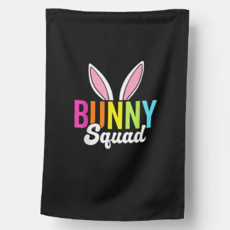 Bunny squad, matching easter rabbit ears, Easter p House Flag