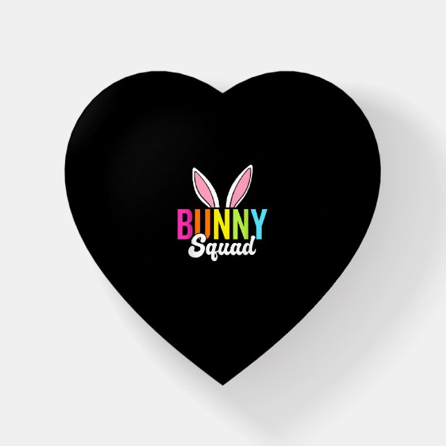 Bunny squad, matching easter rabbit ears, Easter p Paperweight (Front)