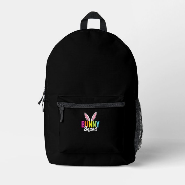Bunny squad, matching easter rabbit ears, Easter p Printed Backpack (Front)