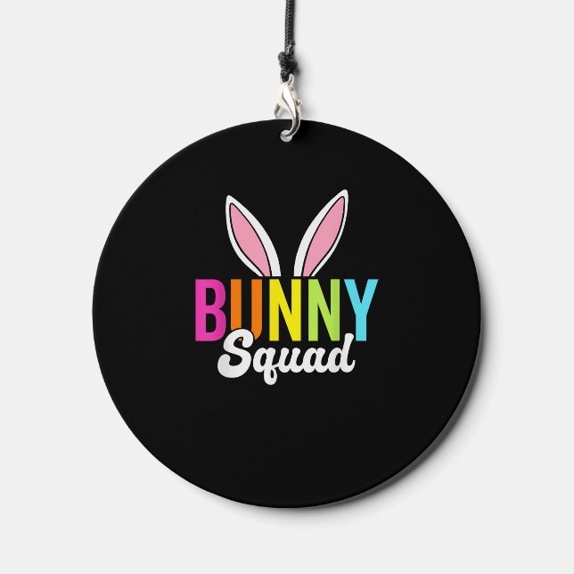 Bunny squad, matching easter rabbit ears, Easter p Wind Chime (Front)