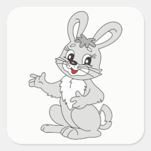 Bunny Square Sticker