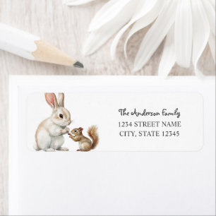 Bunny Squirrel Return Address Label