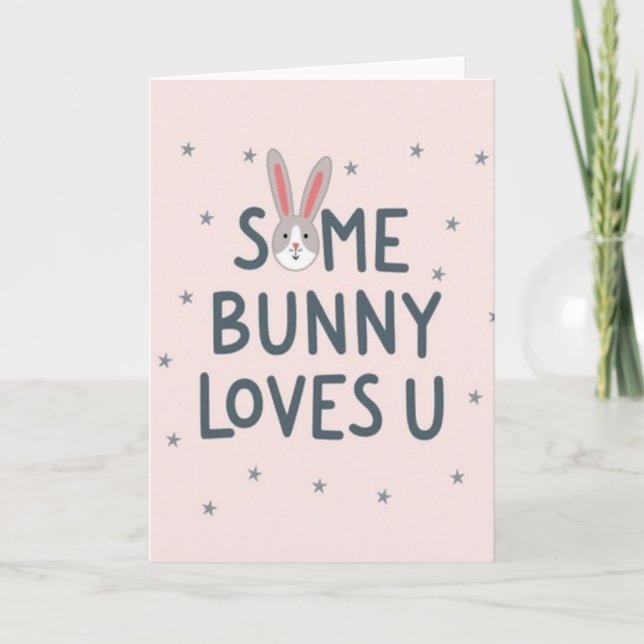 Bunny Starry Loves You Card (Front)