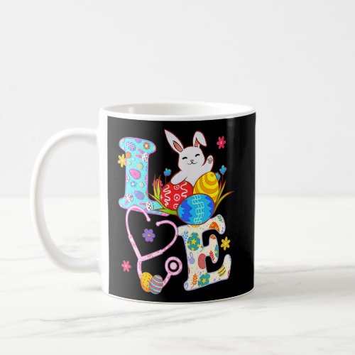 Bunny Stethoscope Scrub Nurse Life Easter Day Outf Coffee Mug