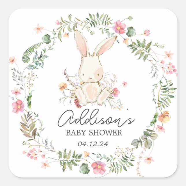 Bunny sticker, rabbit sticker, birthday stickers (Front)
