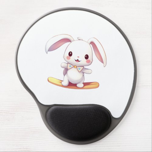 bunny surfing gel mouse pad