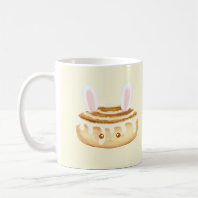 Bunny Sweet Dessert Cinnamon Bun Coffee Mug (Left)