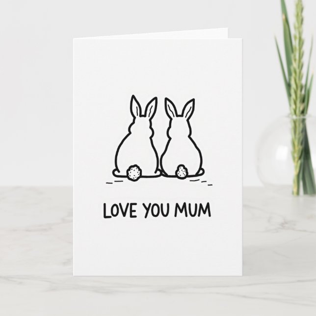 Bunny Sweet Mothers Day Card (Front)