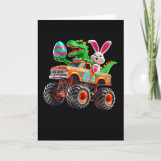 Bunny T-rex Easter Monster Truck Dino Funny Boys K Card