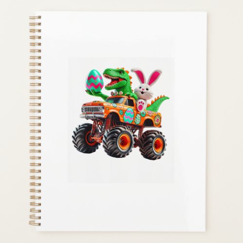 Bunny T-rex Easter Monster Truck Dino Funny Boys K Planner
